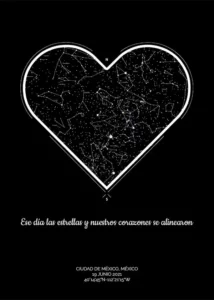 mapa estelar vertical corazon